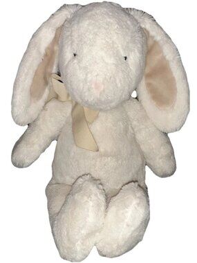 Pottery Barn Kids Bunny Bow White Tan Ears Stuffed Plush Animal Toy Lovey 2015